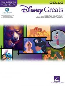 DISNEY GREATS FOR CELLO, SOLO ARRANGEMENTS OF 15 FAVORITE SONGS WITH CD ACCOMPANIMENT