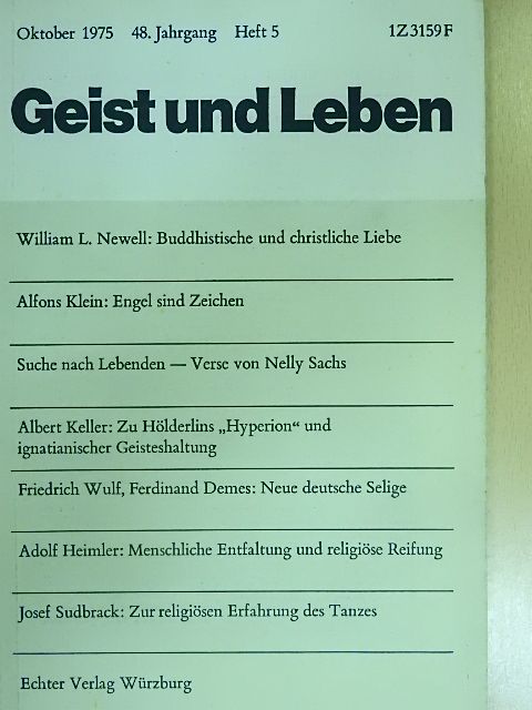 Albert Keller - Geist und Leben Oktober 1975 [antikvár]