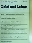 Albert Keller - Geist und Leben Oktober 1975 [antikvár]