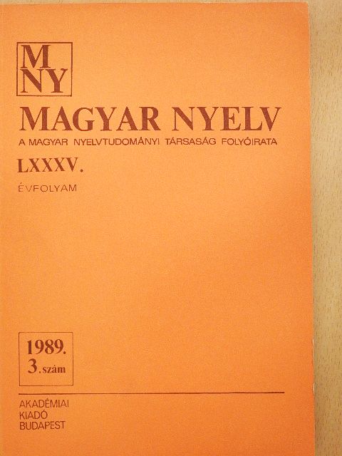 Forgács Tamás - Magyar Nyelv 1989. szeptember [antikvár]