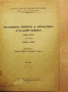 Hanák Péter - Magyarország története az abszolutizmus és a dualizmus korában 1849-1918 [antikvár]