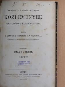 Frivaldszky Imre - Mathematikai és természettudományi közlemények II. (töredék) [antikvár]