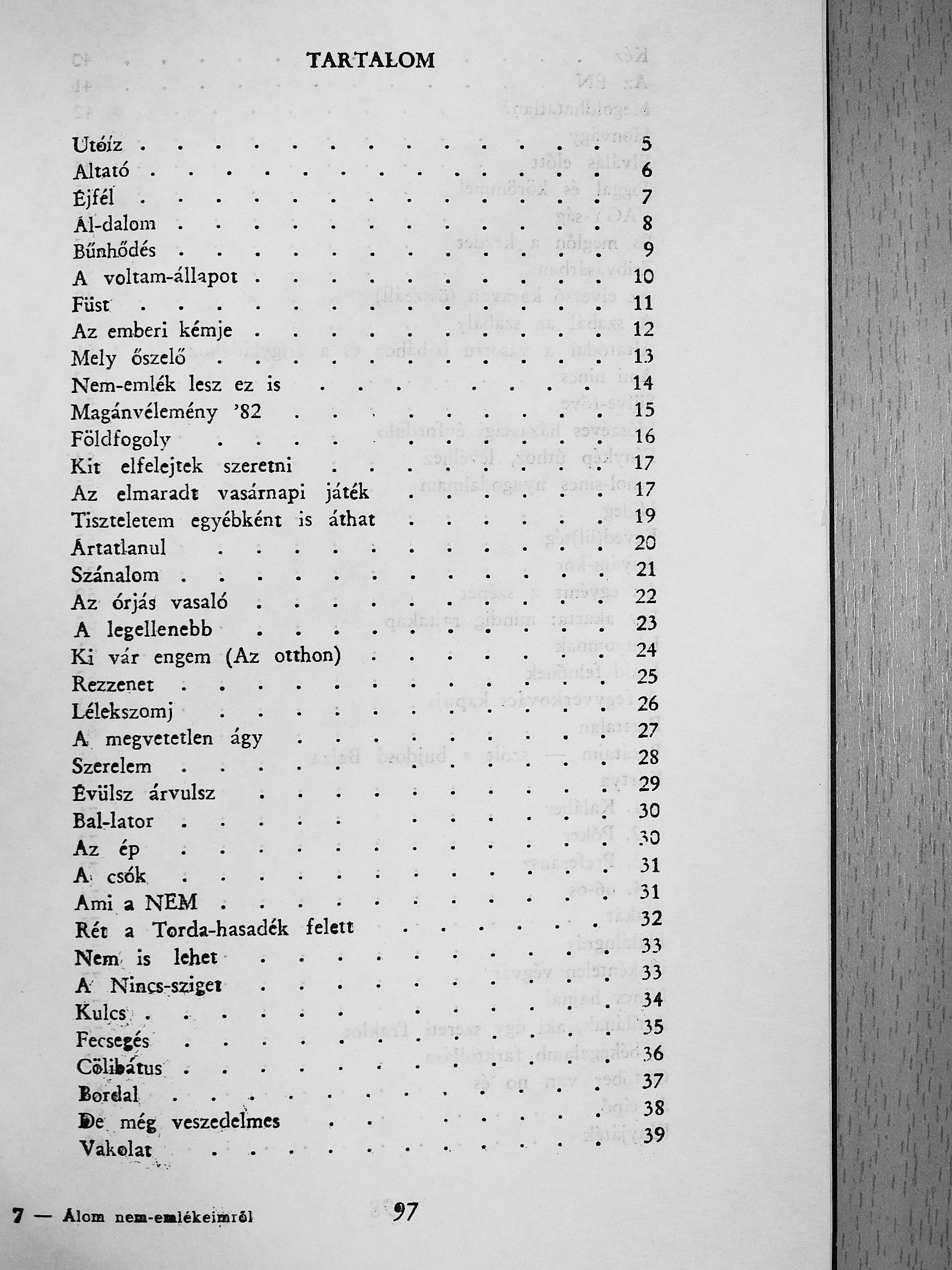 Vásárhelyi Géza - Álom nem-emlékeimről [antikvár]