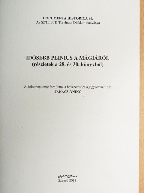 Idősebb Plinius - Idősebb Plinius a mágiáról [antikvár]