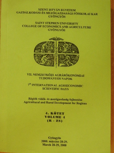 Békési Zoltán - VII. Nemzetközi Agrárökonómiai Tudományos Napok 4. [antikvár]