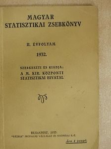 Magyar statisztikai zsebkönyv 1932. [antikvár]
