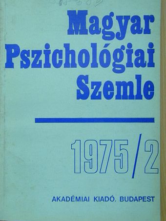 Bárdos Kató - Magyar Pszichológiai Szemle 1975/2. [antikvár]