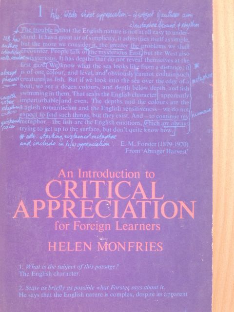 Helen Monfries - An Introduction to Critical Appreciation For Foreign Learners [antikvár]