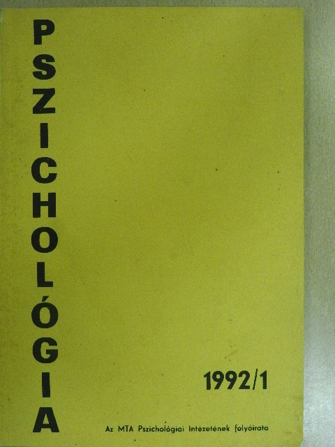 Csibra Gergely - Pszichológia 1992/1. [antikvár]