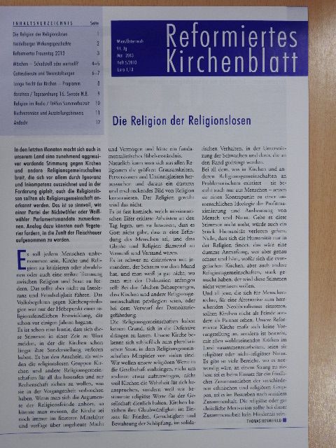 Elisabeth Antretter - Reformiertes kirchenblatt Mai 2013 [antikvár]