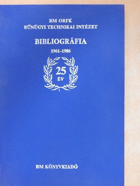 Bibliográfia 1961-1986 [antikvár]
