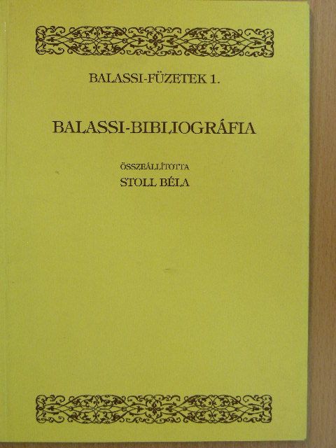 Balassi-bibliográfia [antikvár]