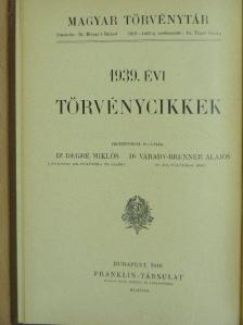 Dr. Degré Miklós - 1939. évi törvénycikkek [antikvár]