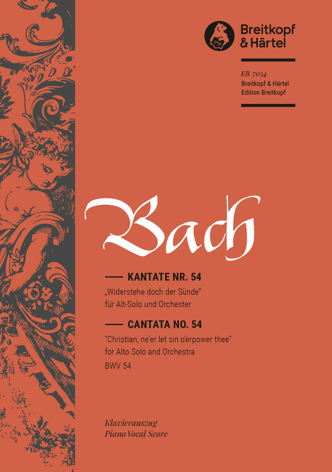 J. S. Bach - KANTATE NR.54,BWV 54, WIDERSTEHE DOCH DER SÜNDE -KLAVIERAUSZUG-
