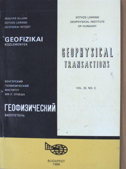 Geophysical Transactions Vol. 32. No. 2. [antikvár]