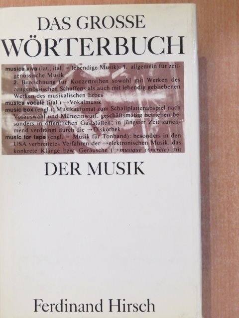 Ferdinand Hirsch - Das große Wörterbuch der Musik [antikvár]