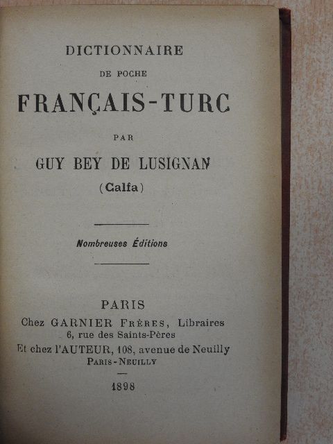 Dictionnaire de poche francais-turc [antikvár]