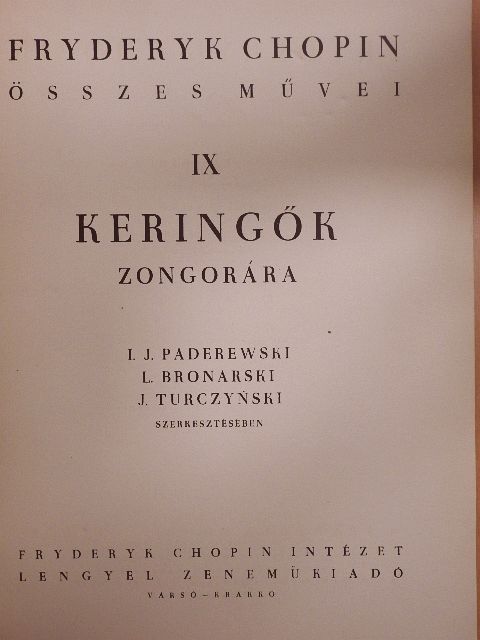 Fryderyk Chopin - Keringők [antikvár]