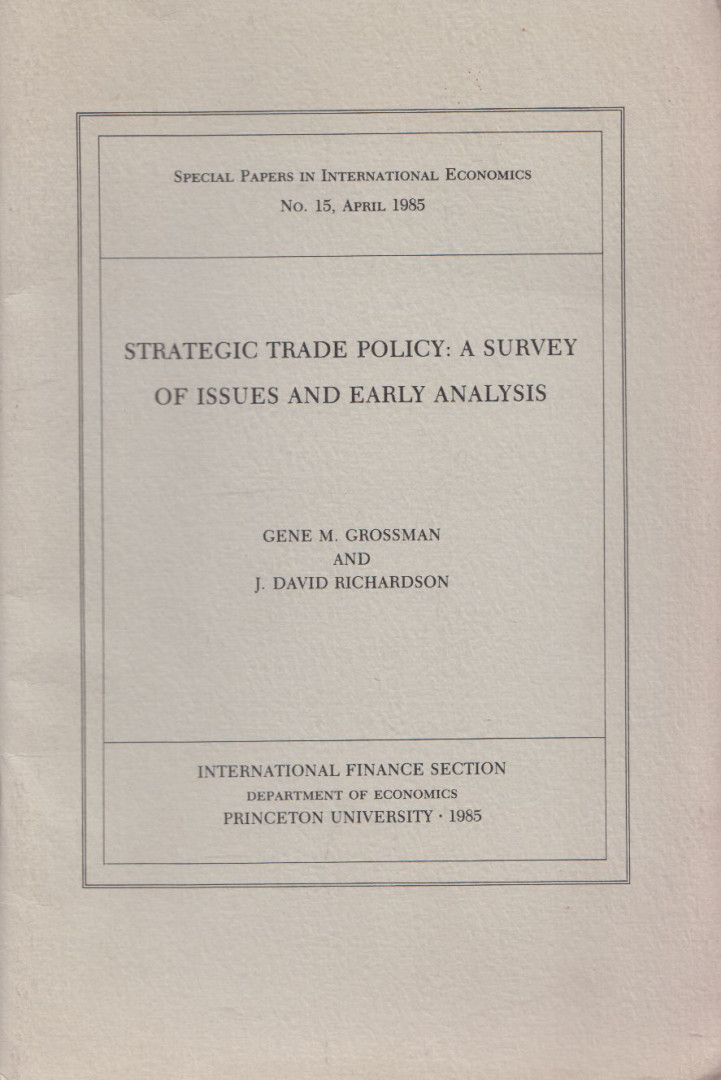 Gene M. Grossman, J. David Richardson - Strategic Trade Policy [antikvár]