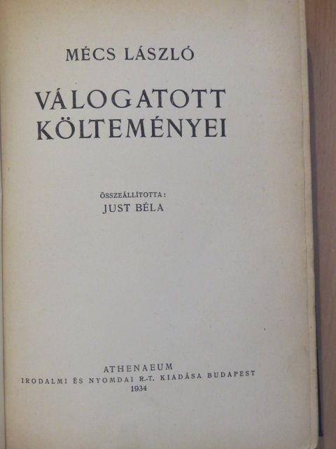 Mécs László - Mécs László válogatott költeményei [antikvár]