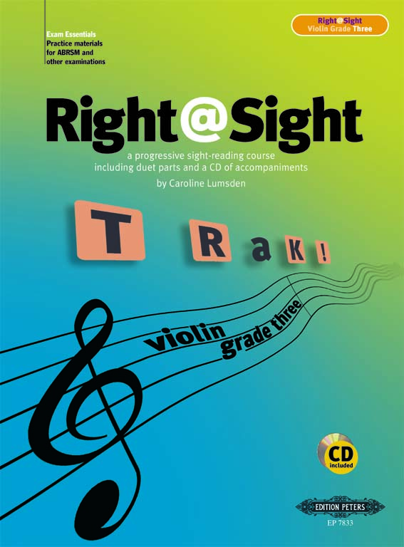 LUMSDEN, CAROLINE - RIGHT @ SIGHT A PROGRESSIVE SIGHT-READING COURSE INCL. DUET PARTS AND A CD OF ACC.VIOLIN GRADE THREE