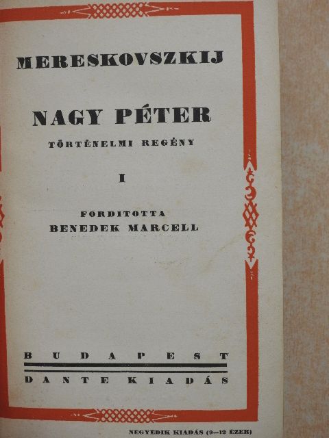 Mereskovszkij - Nagy Péter I-II. [antikvár]