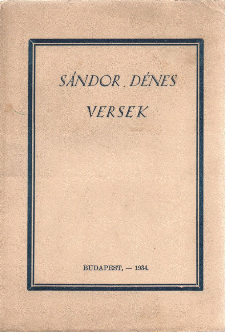 Sándor Dénes - Versek [antikvár]