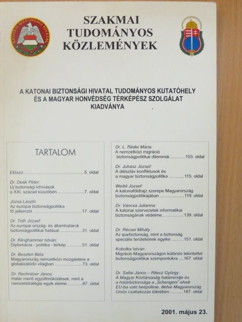 Dr. Beszteri Béla - Szakmai Tudományos Közlemények 2001. május 23. [antikvár]