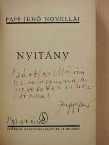 Papp Jenő - Nyitány (dedikált példány) [antikvár]
