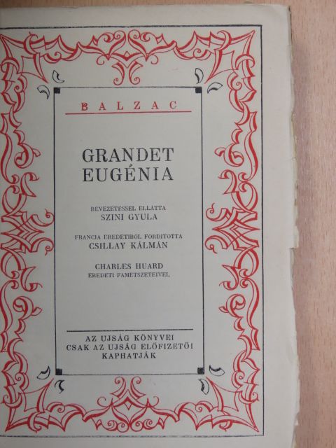 Balzac - Grandet Eugénia [antikvár]