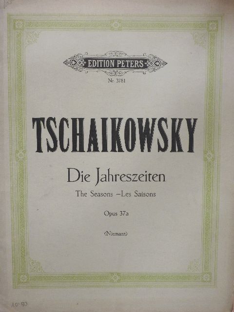 Peter Tschaikowsky - Die Jahreszeiten [antikvár]