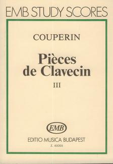 COUPERIN - PIÉCES DE CLAVECIN III (KÖZREADJA GÁT JÓZSEF) KISPARTITURA