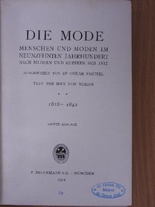 Max von Boehn - Die Mode II. [antikvár]