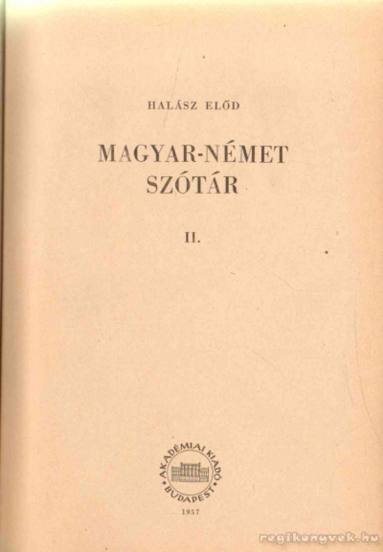 Magyar-Német szótár I-II. kötet [antikvár]