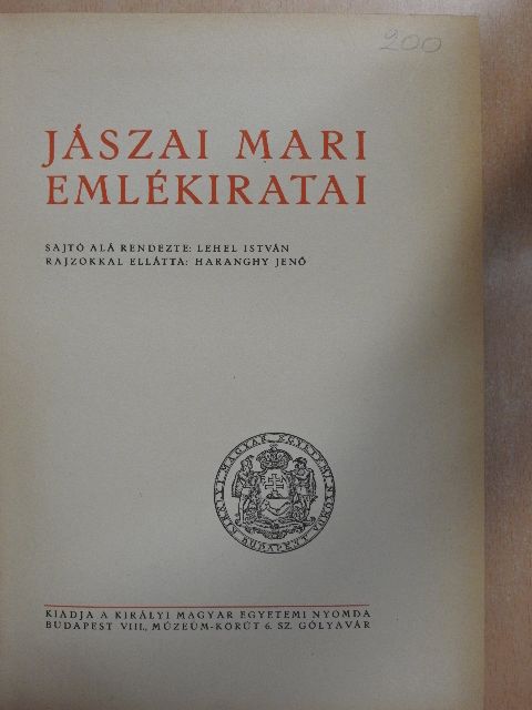 Jászai Mari - Jászai Mari emlékiratai [antikvár]