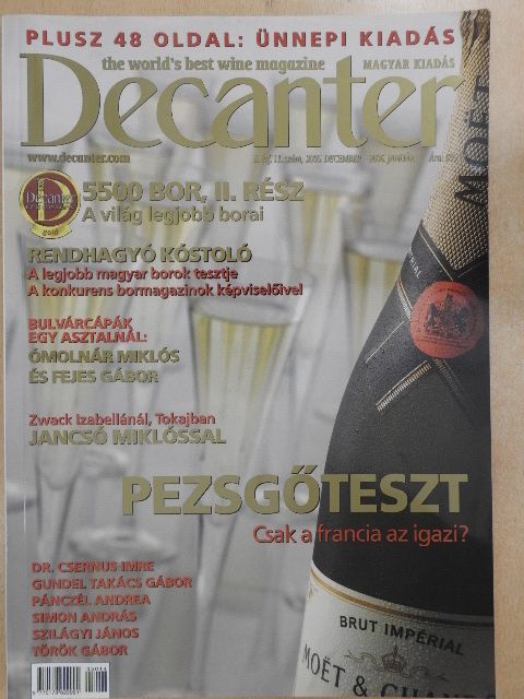 Bakács Tibor - Decanter 2005. december - 2006. január [antikvár]