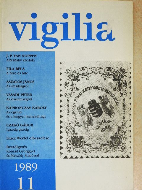 Aszalós János - Vigilia 1989. november [antikvár]