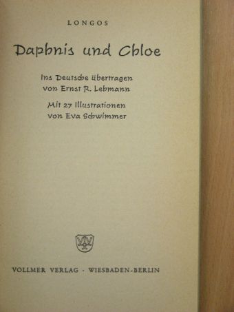 Longus - Daphnis und Chloe [antikvár]