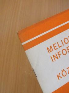 Ács Vilmos - Meliorációs információk és közlemények 1973. Különszám [antikvár]