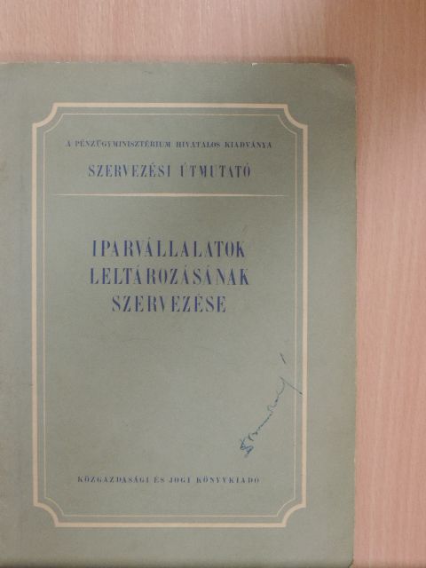Dr. Patóh László - Iparvállalatok leltározásának szervezése [antikvár]
