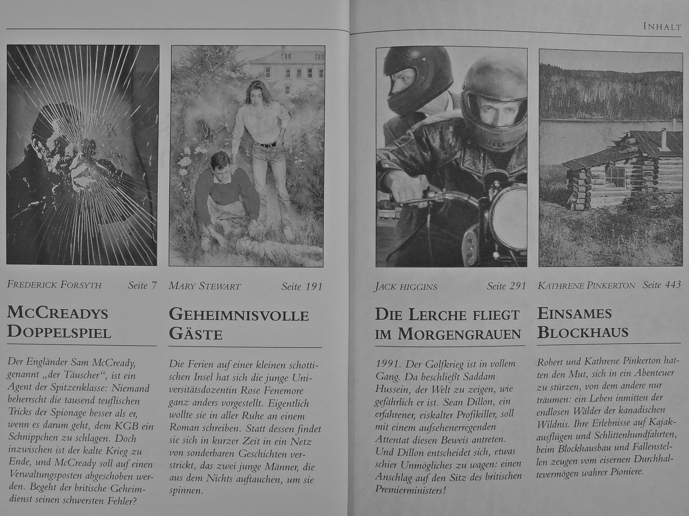 Frederick Forsyth - McCreadys Doppelspiel/Geheimnisvolle Gäste/Die Lerche fliegt im Morgengrauen/Einsames Blockhaus [antikvár]