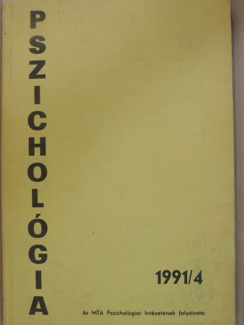Barkóczi Ilona - Pszichológia 1991/4. [antikvár]