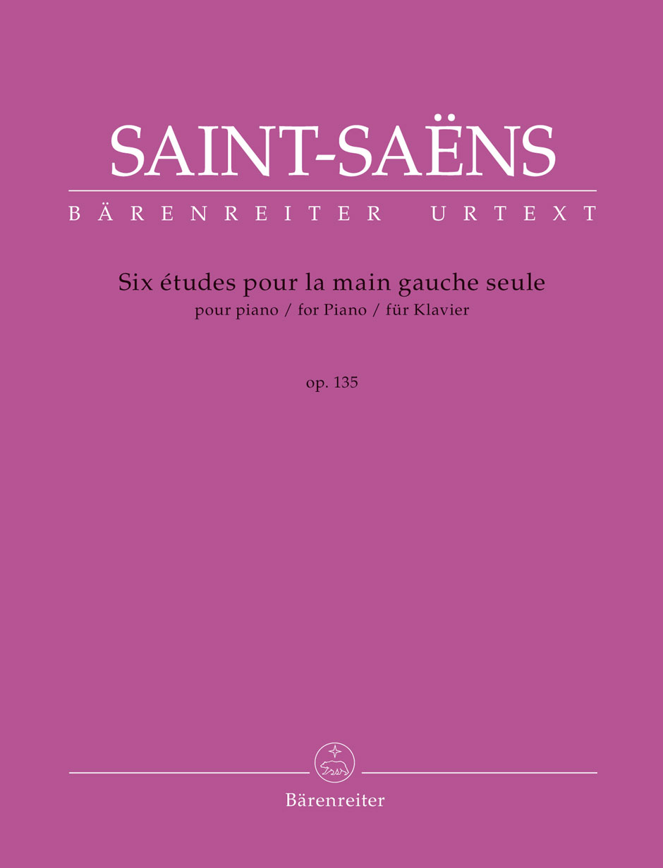 SAINT -SAENS - SIX ÉTUDES POUR LA MAIN GAUCHE SEULE POUR PIANO (HAT ETŰD BAL KÉZRE) OP. 135