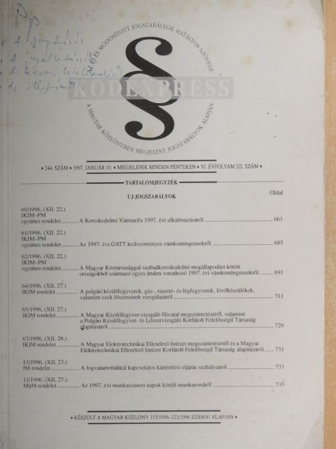 Kódexpress 1997. január 10. [antikvár]