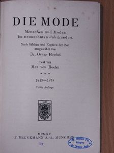 Max von Boehn - Die Mode III. [antikvár]