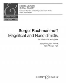 (RAHMANYINOV) RACHMANINOFF - MAGNIFICAT AND NUNC DIMITTIS FOR SSAATTBB A CAPPELLA. ADAPTED BY ERIC ARNOLD FROM ALL-NIGHT VIGIL