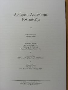 A Központi Antikvárium 104. aukciója [antikvár]