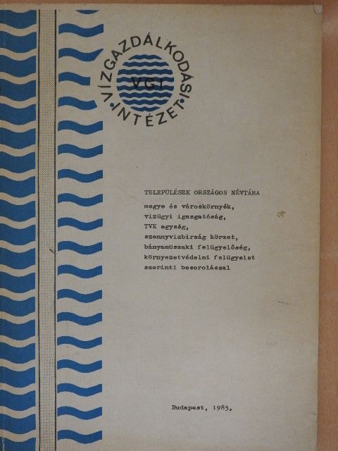 Települések országos névtára [antikvár]