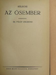 Bölsche - Az ősember [antikvár]