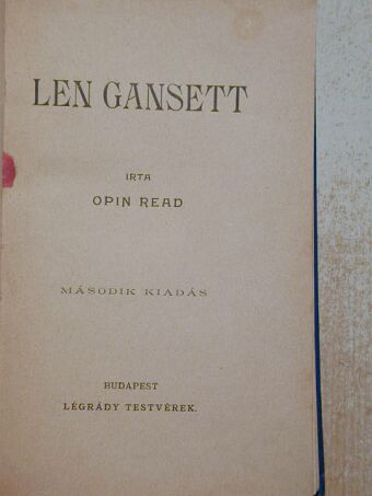 Opin Read - Len Gansett [antikvár]
